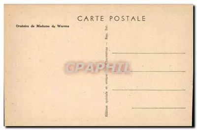 Oratório da Senhora de Warens — Edição das Charmettes — Verso