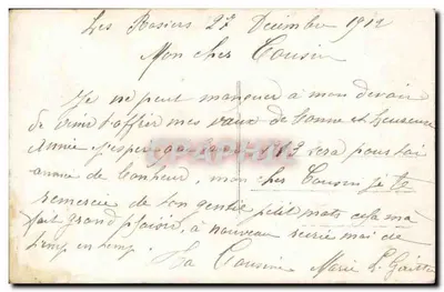 Joven mujer con abrigo forrado — Feliz Año — Mug, n°130 — Reverso