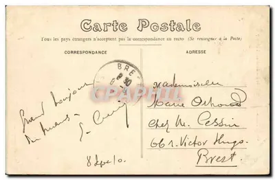 Le Mans — Statua Generała Chanzy — Fototypia J. Bourcet — Rewers