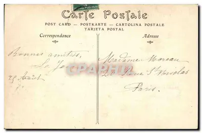 Le Mans. Ogród Botaniczny, widok na Francuski Ogród — N.B. Fot. i N. B. Fot. — N° 208 — Rewers