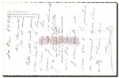 Het Bloemklokje — Le Mans (Sarthe) — Uitgever: GEORGET - DOLBEAU — Achterkant