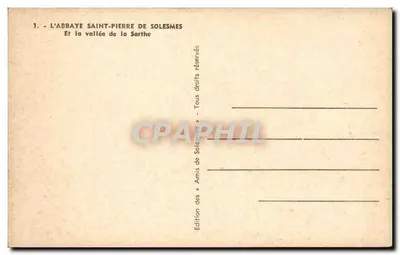 A Abadia de São Pedro de Solesmes — a vallya da Sarthe — Edição dos «Amis de Solesmes» — Verso