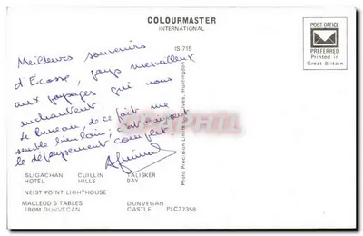 Ilha de Skye — Saudações da Ilha de Skye — Colourmaster International — Verso