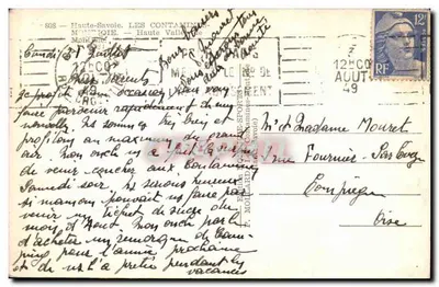 Les Contamines-Mont-Blanc — Haute-Savoie — wydawca E. Molard — Rewers