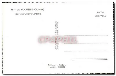 La Rochelle — Torre de los Cuatro Sargentos — Ediciones Caby — Reverso