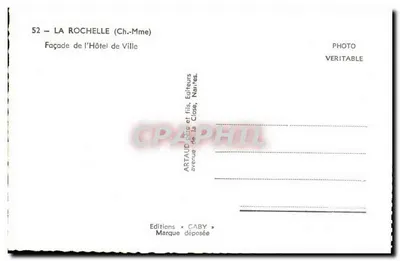La Rochelle — Façada Urzędu Miasta — Wydawnictwo Artaud i syn, Narretes — Rewers