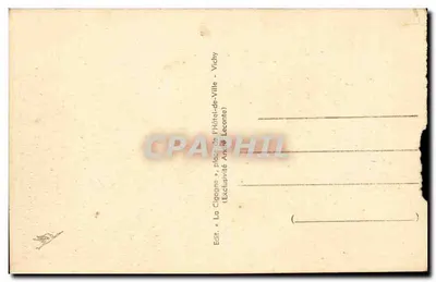 Vichy — L'Esplanade de l'Hôtel de Ville — La Cigogne — Verso