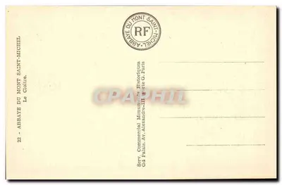 Abadia do Mont-Saint-Michel — Claustro — Serv. Commercial Monuments Historiques — Verso