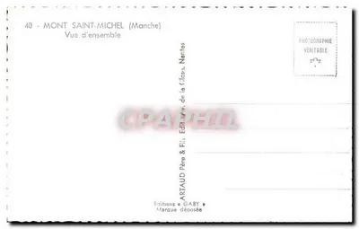 Mont Saint-Michel — Ogólny widok — Wydawnictwo Gaby, Nantes — Rewers