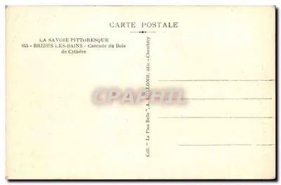 Cachoeira do Bois — Brides-les-Bains — editor A. Collomb — Verso