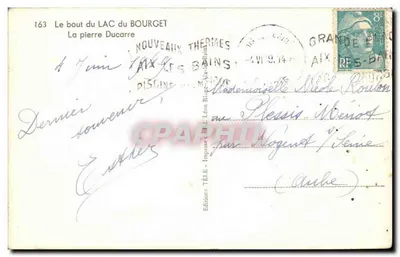 A extremidade do Lago de Bourget — A pedra Ducarre — Editora TÉLÉ, n°163 — Verso