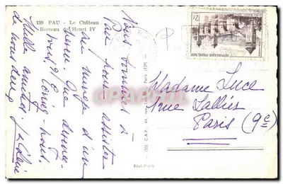O Castelo de Pau - O Castelo de Henrique IV — editor C.A.P. n°139 — Verso