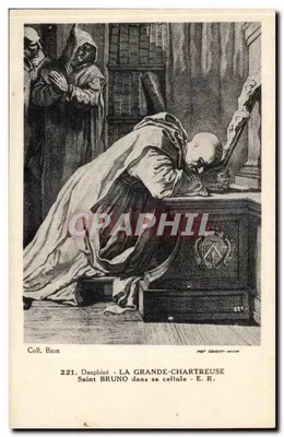 São Bruno em sua cela — A Grande-Chartreuse — Editor E. R. — N° 221