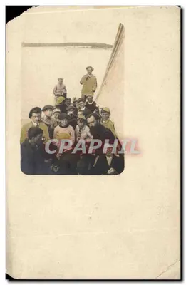 Grupo de pessoas — cena de rua — cartão postal francês