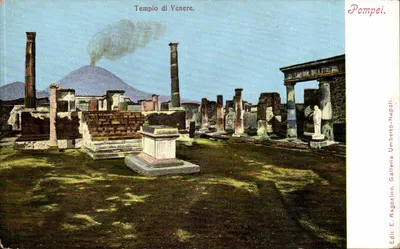 Tempio di Venere em Pompéi — Editor E. Ragozino, Galleria Umberto, Napoli
