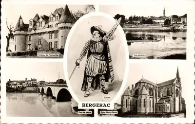 Bergerac — Castelo de Monbazillac, Ponte de Pedra, Igreja de Nossa Senhora, Cyrano — Edições Gaby