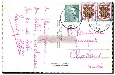 Bergerac — Castelo de Monbazillac, Ponte de Pedra, Igreja de Nossa Senhora, Cyrano — Edições Gaby — Verso