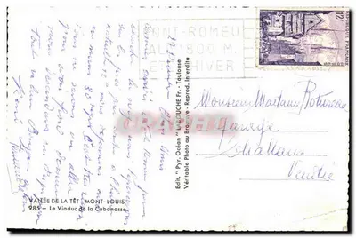 Wjazd do Cabanasse — Dolina Têt — Mont-Louis — Wyd. 'La Bouche' — Rewers