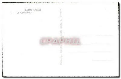 Laon (Aisne) — A Catedral ao Crepúsculo — Coleção GLATI — Verso
