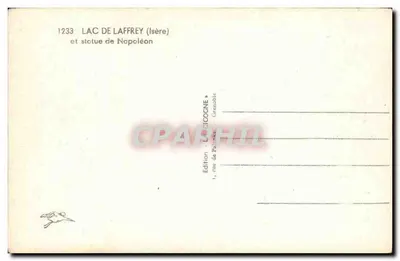 Lago de Laffrey (Isère) — estátua de Napoleão — Edição La Picogne, Grenoble — Verso