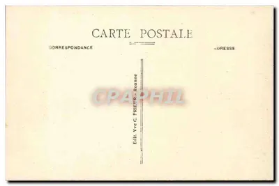 Okręgi Roanne — Silwetka St-Maurice-sur-Loire i Ruiny mostu rzymskiego — Wyd. C. PRIEUR — Rewers
