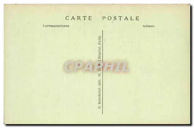 O Castelo no Temporal, desenho de Victor Hugo — Casa de Victor Hugo, Praça de Victor Hugo, Vosges — G. Bouchet, 72, Av. J. Hospital, Paris — Verso