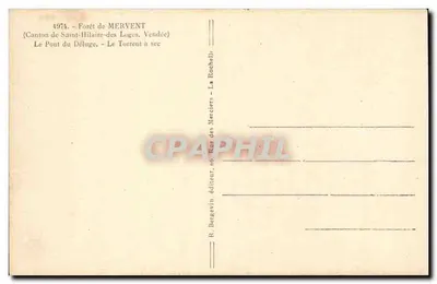 Floresta de MERVENT — O Ponte do Dilúvio Seca — R. Bergevin editor — Verso