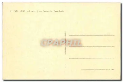Saumur (M.-et-L.) — Szkoła Kawalerii — Heliodavure-Cabier — Rewers