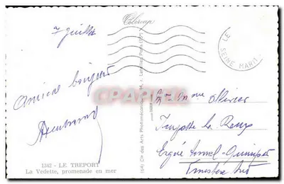 Le Tréport — Wyspa, spacer po morzu — Cie des Arts Photomécaniques (64) — Rewers
