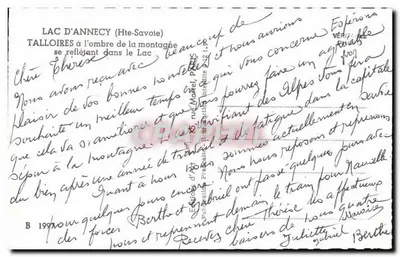 Lago de Annecy (Alta Saboia) — Talloires à sombra da montanha — Éditions d'Art Français — Verso