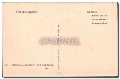 Tessé-la-Madeleine — Vista geral — Lévy e Neudrmin Reunidos, Paris — Verso