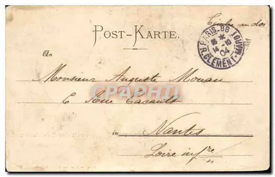 Schriesheim z Strahlenburg — widok z Bergstrasse — wydawca R. Kühn, Heidelberg, nr 1040 — Rewers