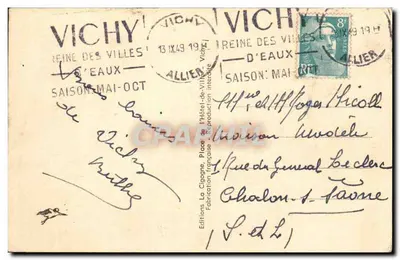 Vichy — Panoramiczny widok z lotu — La Cigogne, numer 305 — Rewers
