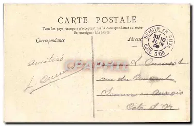 Amiens - Cathédrale — prise à vol d'oiseau — L. Caron, phot.-édit., Amiens - Plaques Jouglia — Rewers