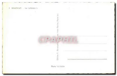 Beauvais - A Catedral — editor E. Harmignies, Paris — Verso