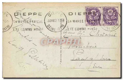 Dieppe — O Casino e a Praia — editor desconhecido, n° 294 — Verso