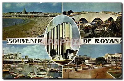 Royan — Vista da praia, do cassino e do porto — Editor Élécolor, n° P 423