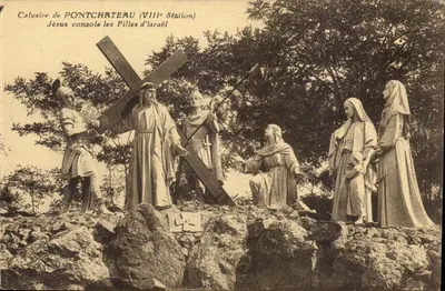 Calvaire de PONTCHATEAU (VIIIe Station) — Jesus consola as Filhas de Israel — editor não visível