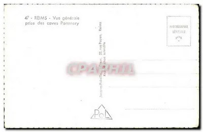 Reims — Ogólny widok z krypt Pommery — wydawca Jacques Fréville, Reims — Rewers