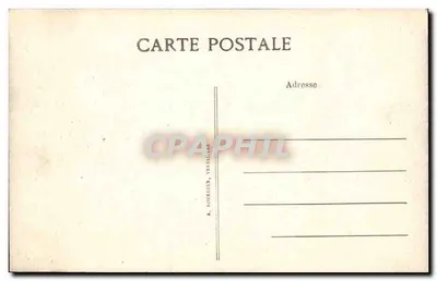 Chantilly — O Castelo visto do Jardim Inglês — A. Boudier, Versailles — Verso