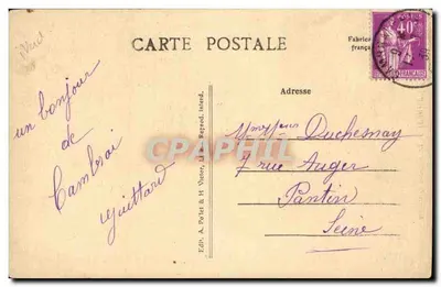 Cambrai — Grobowiec Fenelon — A. Polet & H. Victor — Rewers