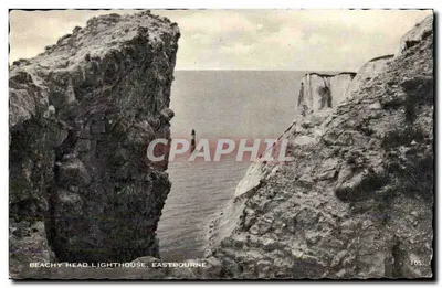 Farol de Beachy Head, Eastbourne — vista entre falésias — editor desconhecido, n° 105