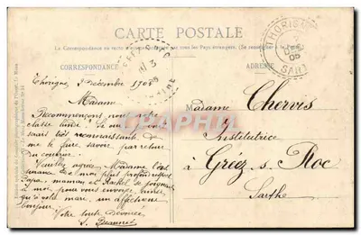 Le Mans - Monumento de Chanzy - A Ataque — Cliché J. Garzynski — Verso