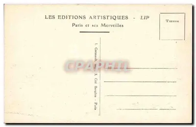 Paris — O Monumento de Gambetta e o Louvre — LIP 489 — Verso