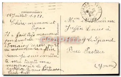 Paris — A Colunata do Louvre — A.P. n°399 — Verso