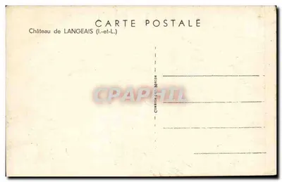 Castelo de Langeais — Loir-et-Cher — editor Combier & Macon, número de série não visível — Verso