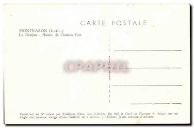 Montbazon (Indre-et-Loire) — Ruínas do Castelo-Fort — editor Combier — Verso