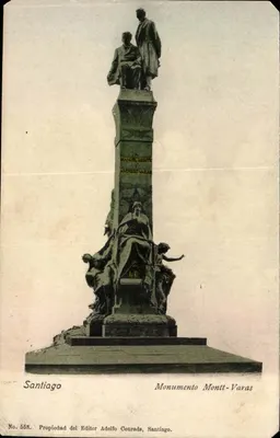 Monumento Montt-Varas — Santiago — Editor Adolfo Conrads, n° 558