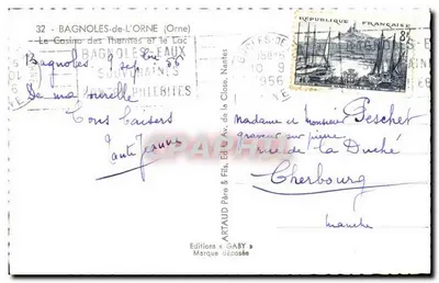 Bagnoles-de-l'Orne — El Casino de los Baños y el Lago — Ediciones Gaby — Reverso