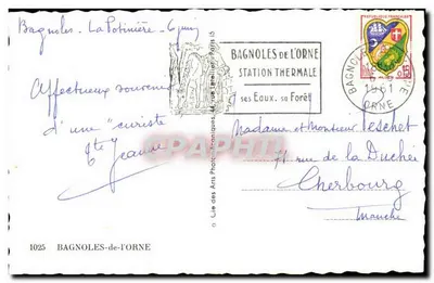 Bagnolles-de-l'Orne — Ricordo di Bagnolles-de-l'Orne — Lie des Arts Photomécaniques, n°1025 — Verso